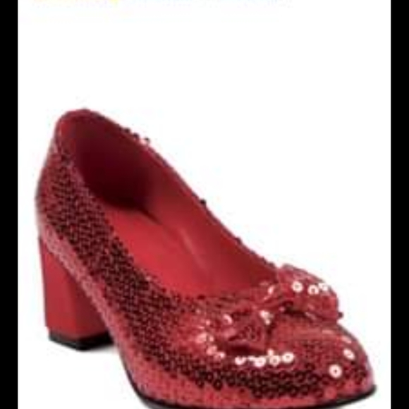 COPY - "Dorothy" Red Sequined Shoes - Picture 2 of 3